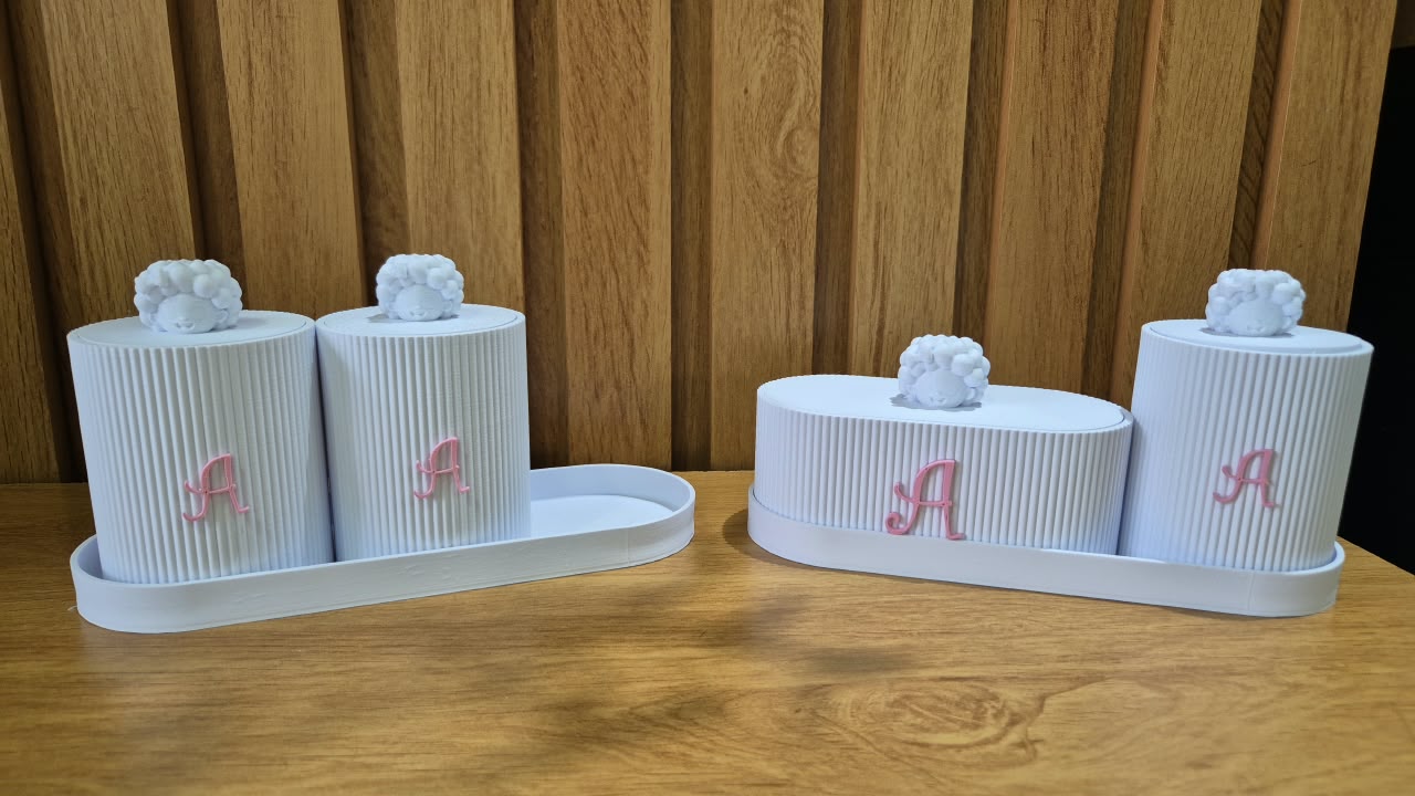 Organizadores brancos personalizados feitos em impressão 3D